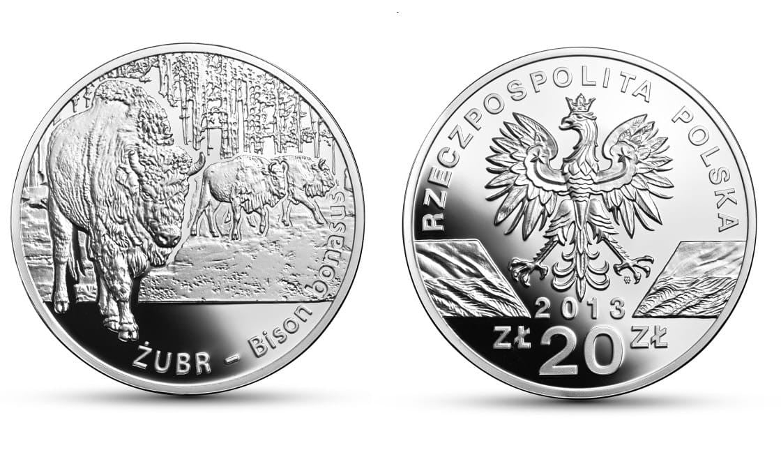 20 zł Żubr (łac. Bison Bonasus) 2013