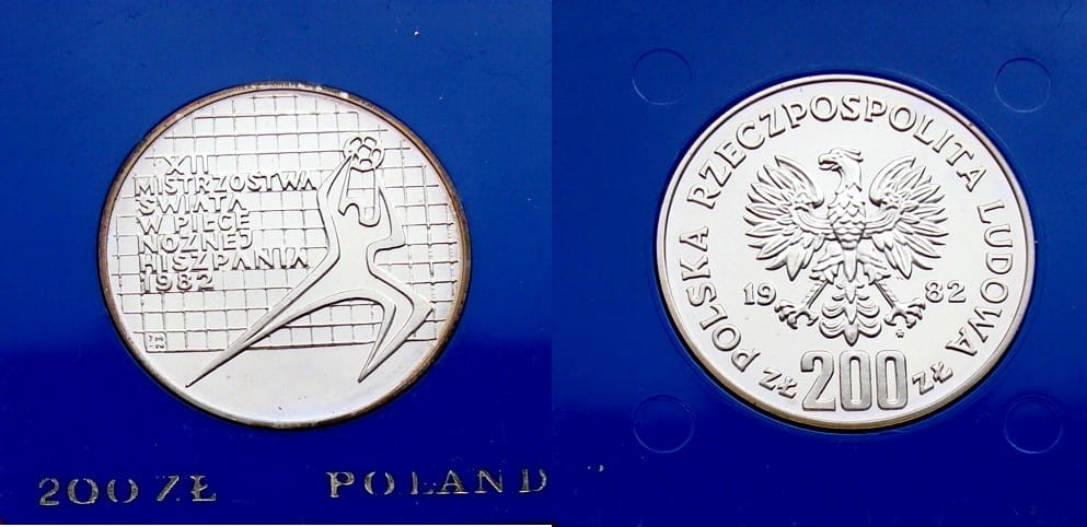 200 zł XII MŚ w piłce nożnej Hiszpania 1982