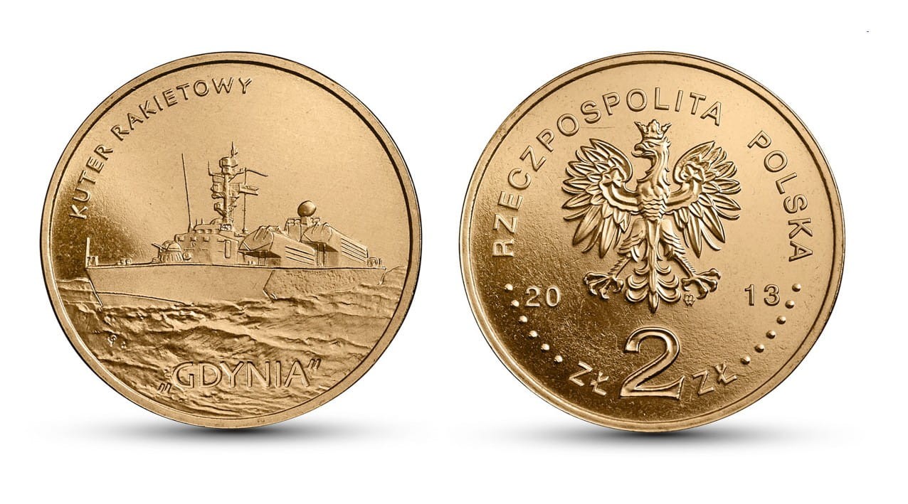 2 zł Polskie okręty: Kuter rakietowy Gdynia 2013