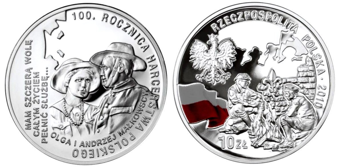 10 zł 100. rocznica Harcerstwa Polskiego 2010