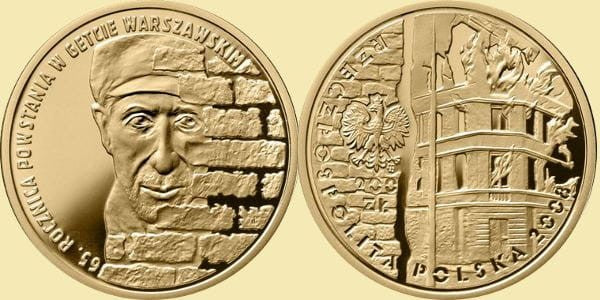 200 zł 65 rocznica Powstania w Gettcie Warszawskim 2008