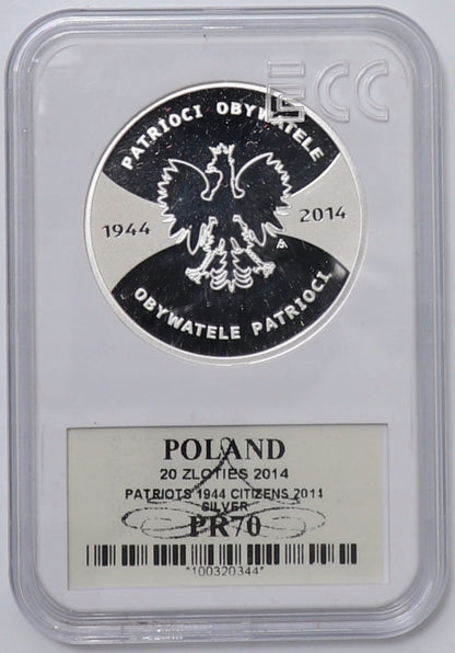 20 zł Patrioci 1944 Obywatele 2014 PR70