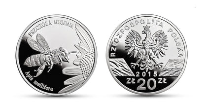 20 zł Pszczoła miodna (łac Apis mellifera) 2015