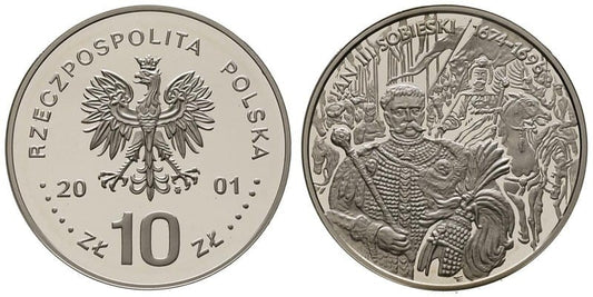 10 zł Jan III Sobieski popiersie 2001