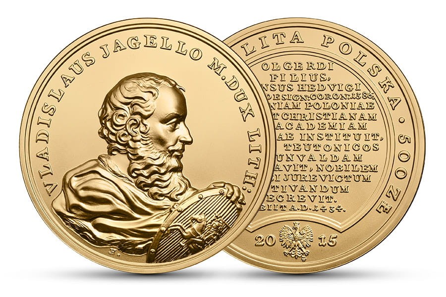 500 zł Skarby Stanisława Augusta – Władysław Jagiełło 2015