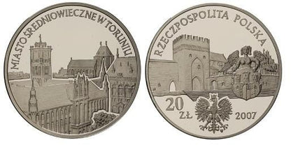 20 zł Miasto średniowieczne w Toruniu 2007