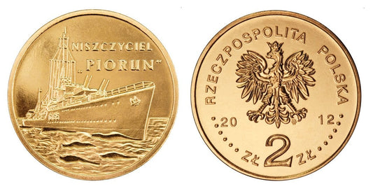 2 zł Polskie okręty - Niszczyciel Piorun 2012