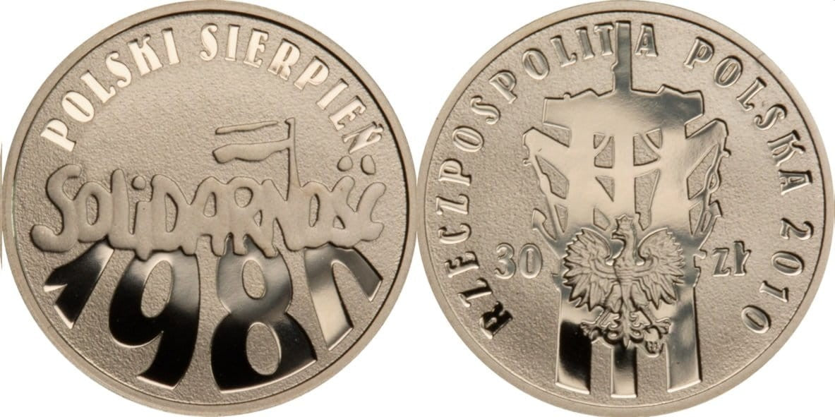 30 zł Polski Sierpień 1980 2010
