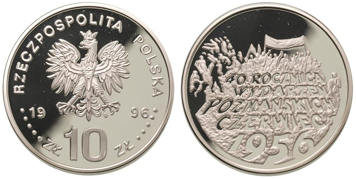 10 zł 40. Rocznica Wydarzeń Poznańskich 1996