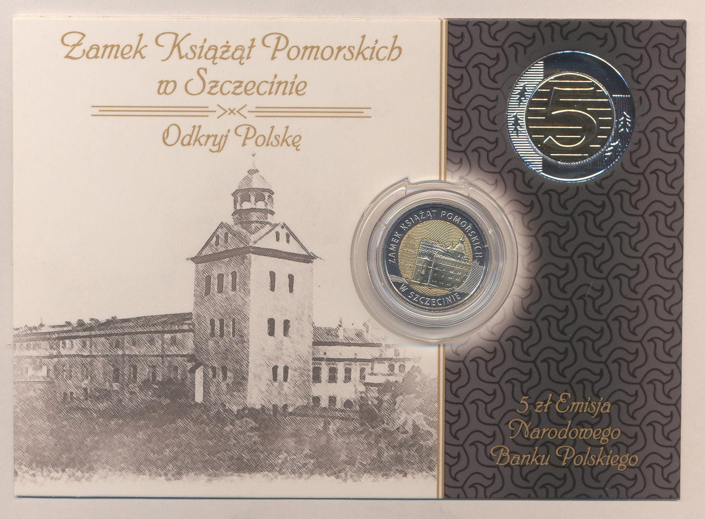 5 zł Zamek Książąt Pomorskich 2016 nr 6 + blister