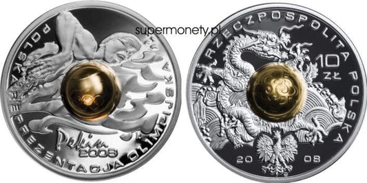 10 zł Olimpiada w Pekinie kula 2008