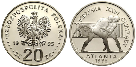 20 zł Igrzyska XXVI Olimpiady Atlanta - Zapaśnicy 1995