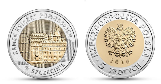 5 zł Zamek Książąt w Szczecinie 2016 nr6