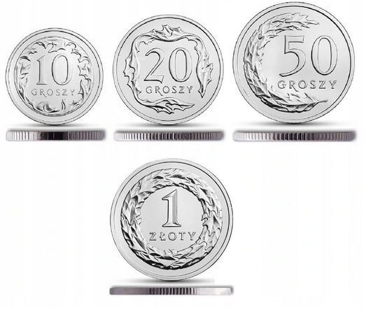 Polskie monety obiegowe 10,20,50 gr + 1 zł 2019